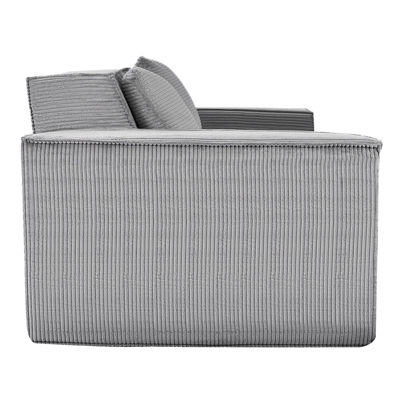 Loveseat Sofa, 63-Inch 2-Seats Couch For Living Room, Modern Small Corduroy Couch With Pocket Springs, Soft Cushions, Comfy Loveseat For Bedroom, Office Or Apartment, No Assembly Required, Gray_maomaolike.com